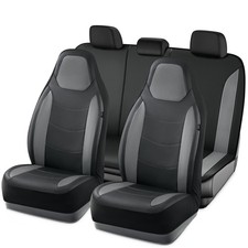 Car Seat Covers Full Set, Premium Leather Seat Covers for Most Cars, SUVs T...