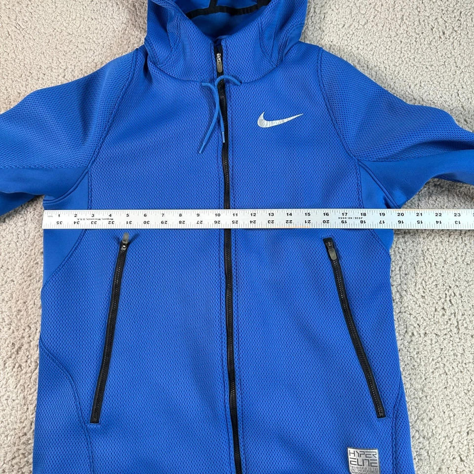 Chaqueta con Capucha Nike Hyper Elite Cremallera Completa Azul Real Para Hombre Mediana Atlética Foto 4 de 4
