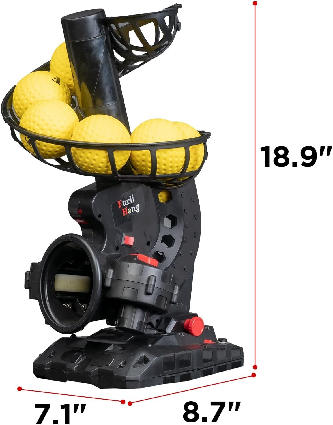 Upgraded Baseball Pitching Machine + 8 Balls