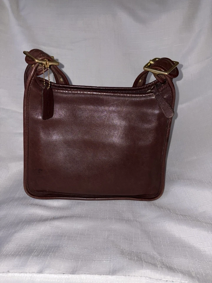 Vintage Coach Genuine Leather Legacy Zip Crossbody Bag 9966 Burgundy  - Image 3 of 4