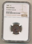 1889 Indian Head Cent 1c NGC Unc Details — photo 1