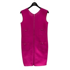 CHANEL Sleeveless Dress P49301K06213 Shocking Pink Size36 F/S from Japan