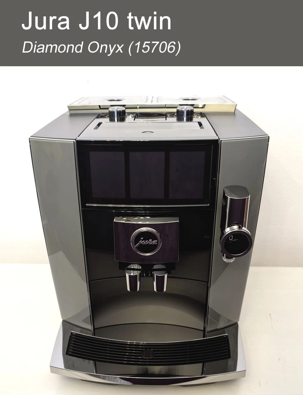 JURA J10 TWIN DIAMOND ONYX (15706), AUTOMATIC COFFEE MACHINE, NEW!