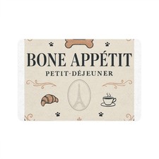12"x18" Bone Appetit Pet Feeding Mat - Anti-Slip, Washable Dog/Cat Food Mat