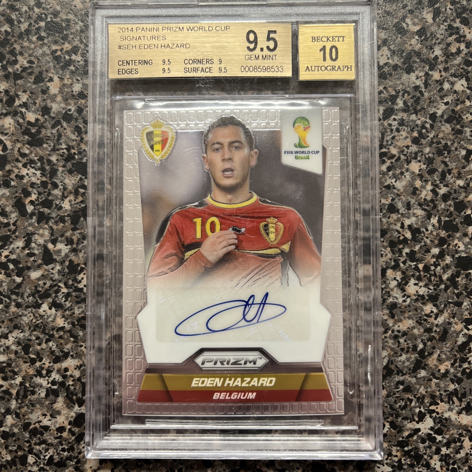 Eden Hazard 2014 Prizm World Cup Signatures Price Guide - Sports