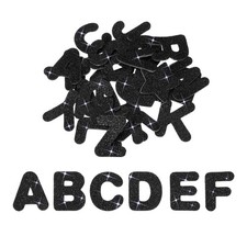 Alphabet Foam Stickers, 104Pcs Letters A-Z EVA Self Adhesive Glitters, Black