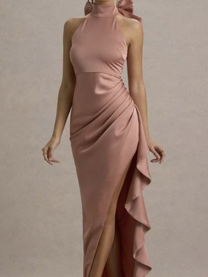 blossom bridesmaid dresses Sydney Satin Floral Print Dress