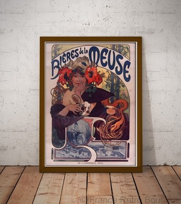 Poster Plakat Alphonse Mucha Maasbiere