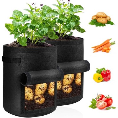 2/4er Kartoffel Pflanztasche Pflanzsack mit Sichtfenster Anbaubeutel 10 Gallonen