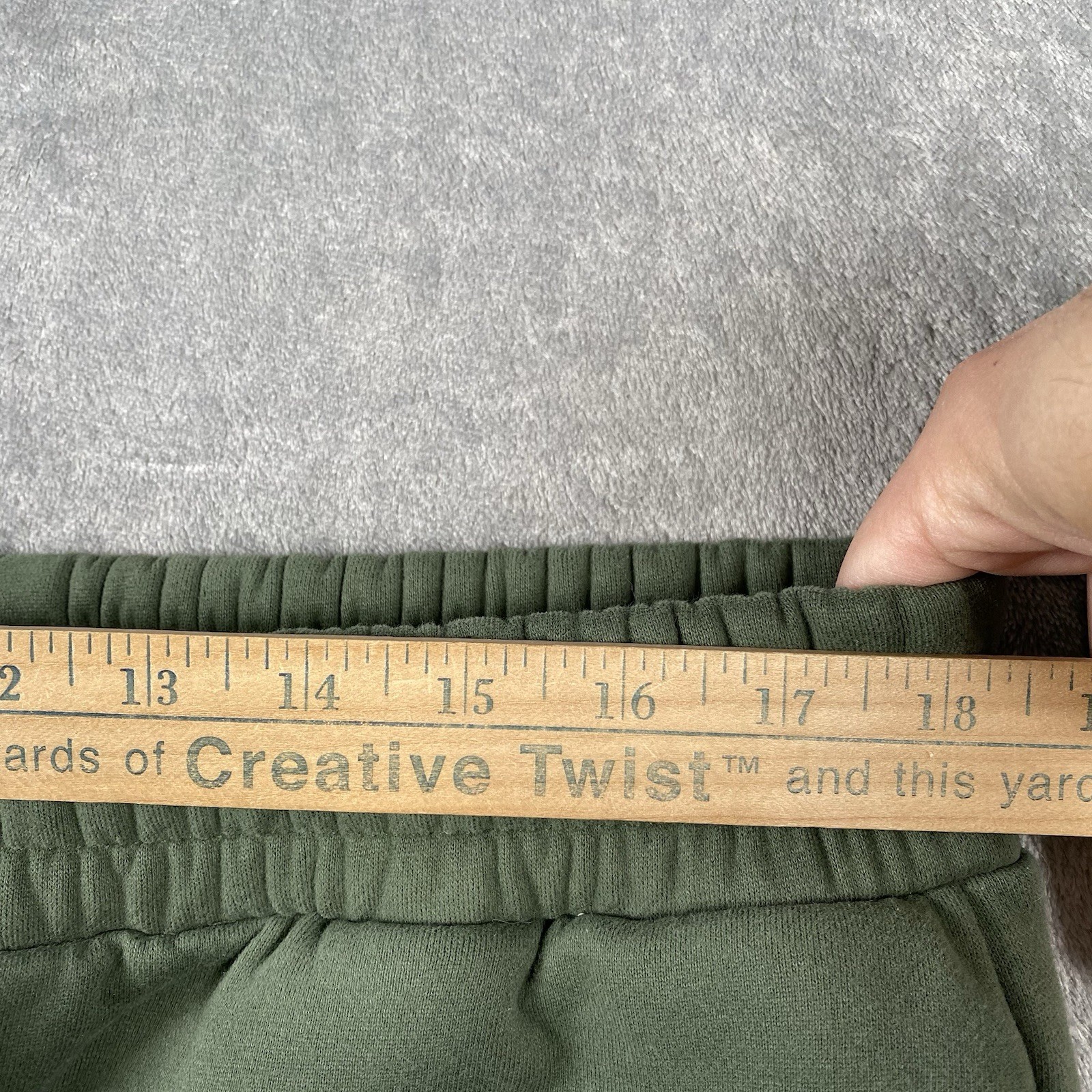 Comfrt Sweatpants Unisex Size L Forest Green Heavyweight Joggers Minimalist Logo
