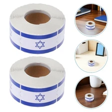 2 Rolls Flag Decal Israeli Sticker Stickers DIY Planner Labels