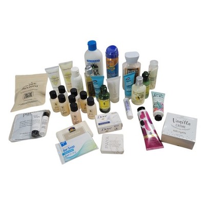 (32) Hotel Resort TRAVEL TOILETRIES LOT Shampoo Conditioner Lotion Shower Soap