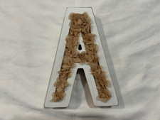 LETTER 'A' WALL HANGING DECOR HOUSE TO HOME COLLECTION COMPOSITE WOOD FLOWERS 