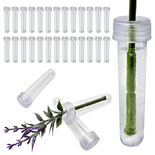 Floral Water Tubes 3" by , 30 Pack Clear - Picture 2 of 7