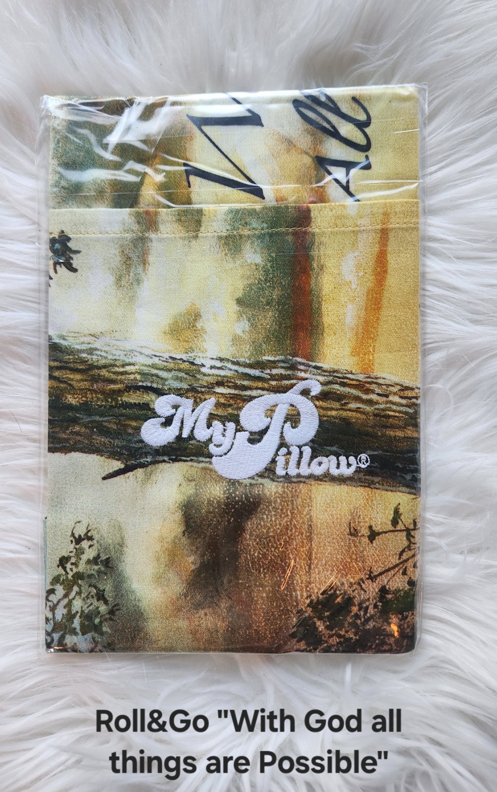 MyPillow Roll & Go Bundle – 2 Pillows + 2 Cases – USA Revival or Faith Design