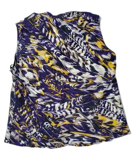 Kasper Blouse Top Women XL Extra Large Abstract Y2K Business Shirt Sleeveless - Picture 3 of 9