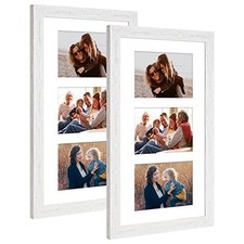 8x14 Collage frame with 3 Openings 4X6 Pictures, 8x14 - 3 open 4x6 White