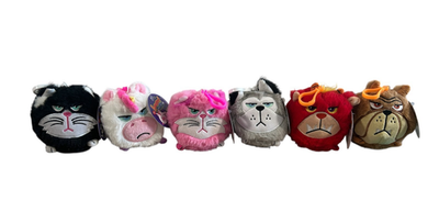 Hangry Petz Keychain Plush Set – Bella, Luna, Lucy, Cooper, Rogue