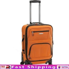 Expandable Softside Spinner Luggage W/ Telescoping Handle & Multiple Pockets New