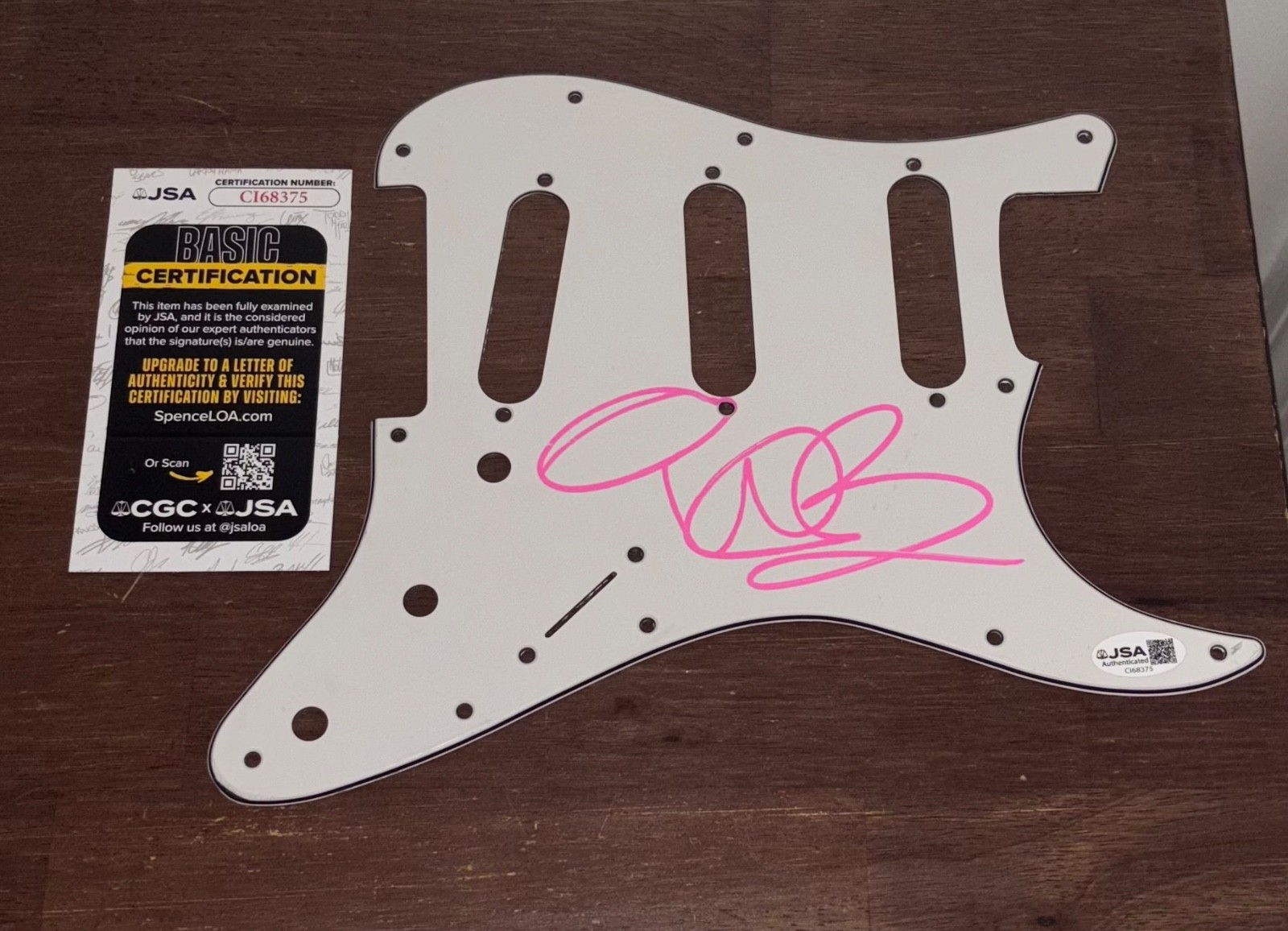 Vanilla Ice Ice Ice Baby Ninja Turtles Rap Signed Autographed PickGuard JSA N 
