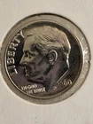 1960 Gem  Proof  "EYE CANDY"  Dime 90%  SILVER  FULL HORIZONAL  BAND SILVER COIN