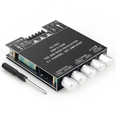 ZK-TB21 50WX2+100W Power Amplifier Board, TPA3116D2 Chip with Bluetooth and AUX 