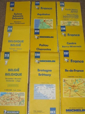 Michelin Regional Maps - France, Belgium & Switzerland - 1980-2003