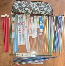 LARGE Lot of Vintage Knitting Needles with Crocheting Hooks