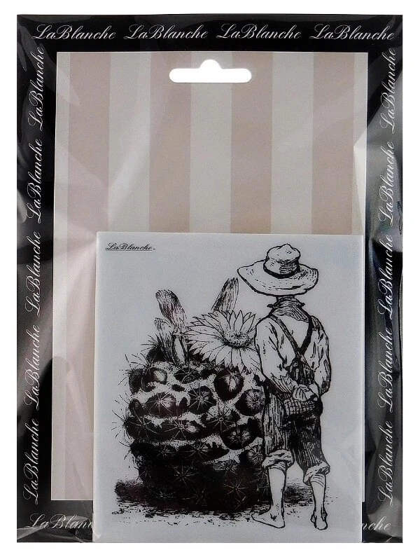 Estampillas de silicona LaBlanche, niño, flor de cactus, estampillas vintage, niño y cactus Foto 3 de 3