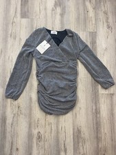 Joleen Shimmer Club Dress Long Sleeve Size Small