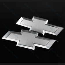 For 2014-2015 Gm Chevy Silverado Silver Front Grill Tailgate Bowtie Emblem New For 2014-2015 Gm Chevy Silverado Silver Front Grill Tailgate Bowtie Emblem New