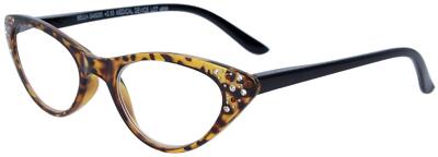 Havannafarbene Fertiglesebrille BELLA mit Cat-Eye Form uns Federscharnier NEU