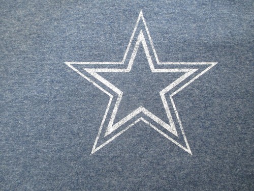 Dallas Cowboys Heather Blue Crew Neck T-shirt Size XL - Picture 3 of 4