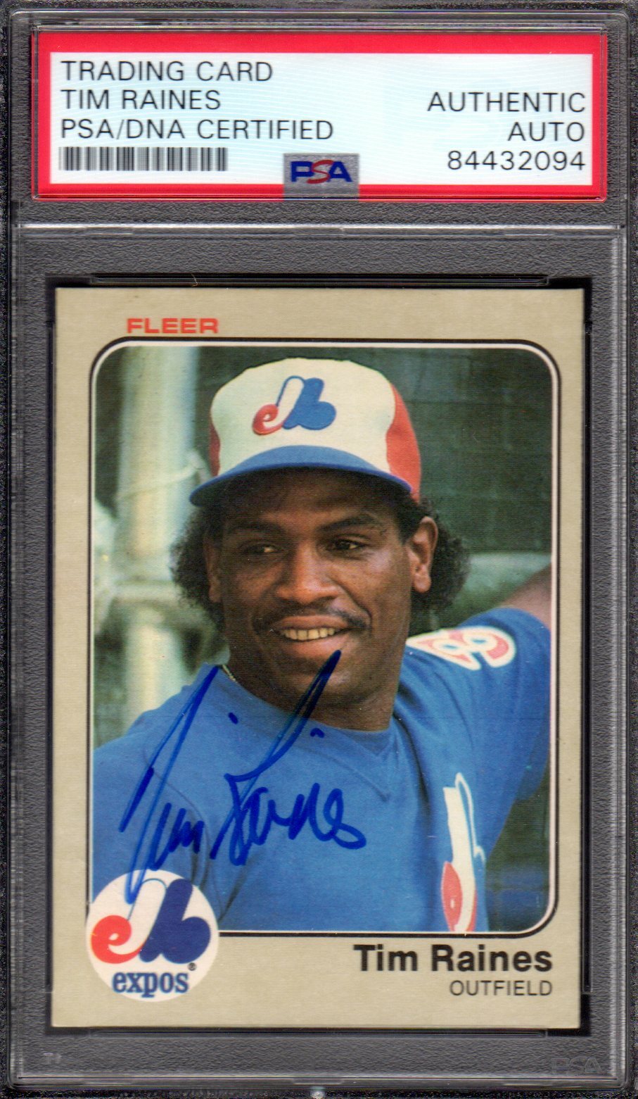 Tim Raines Memorabilia, Tim Raines Collectibles, Verified Signed