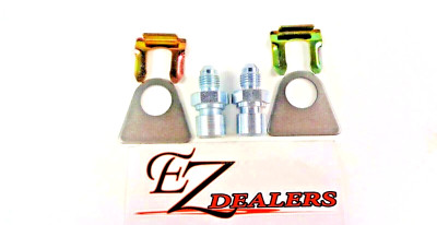 Street Rod Frame fittings 3/16 Brake Line -4 an Brackets Weld On Tabs/Clips