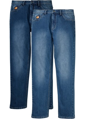 2er Pack Classic Fit Stretch-Jeans Gr. 50 Blau Dunkelblau Herren Hose Pants Neu*