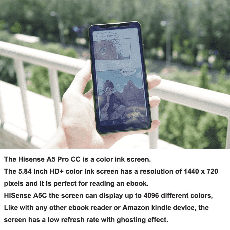 Hisense A5 Pro CC128GB (Color E-ink スマホ) 4G Hisense A5 PRO CC Color E Ink Android Phone eBook Reader