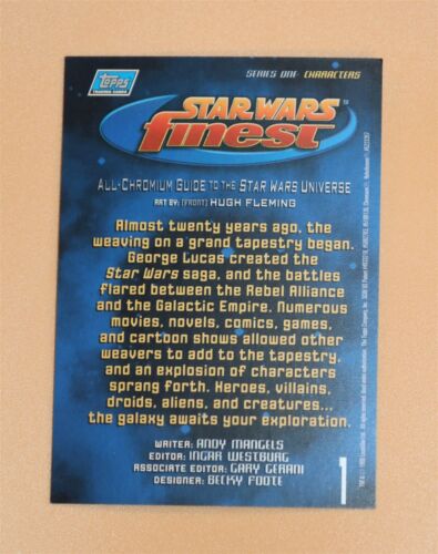 Star Wars Topps Finest Chromium Guide 90 card set. 1996 Boba Fett - Picture 2 of 2