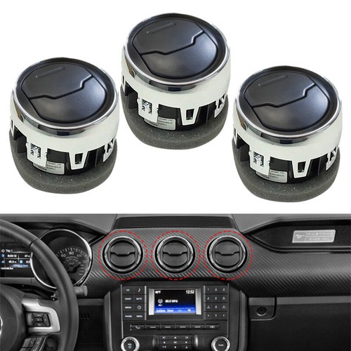 Per Ford Mustang 2015-2022 3 Pezzi Fessure Ventilazione Cruscotto Bocchetta Aerazione - Foto 8 di 8