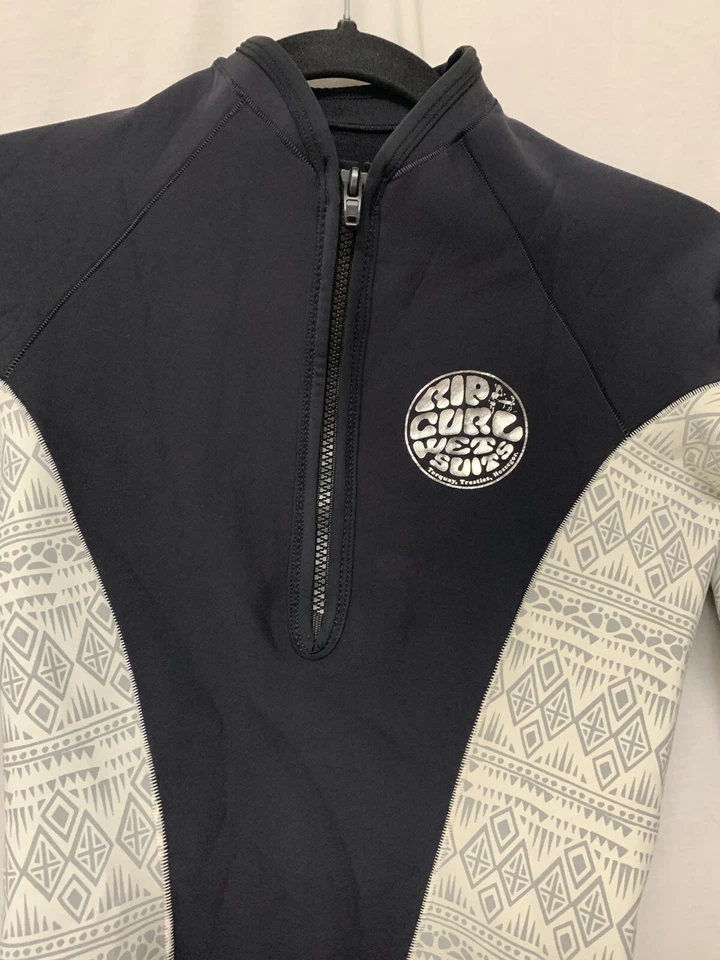 Traje mojado Rip Curl cremallera parcial manga larga protector contra erupciones niña Top *Leer descripción* Foto 3 de 4