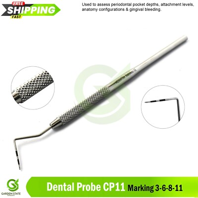 Dental Probe CP11 Color Coded Diagnostic Periodontal Depth Measuring Probe