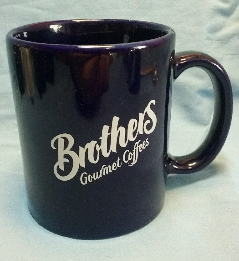 BROTHERS GOURMET COFFEES BLUE COFFEE CUP eBay
