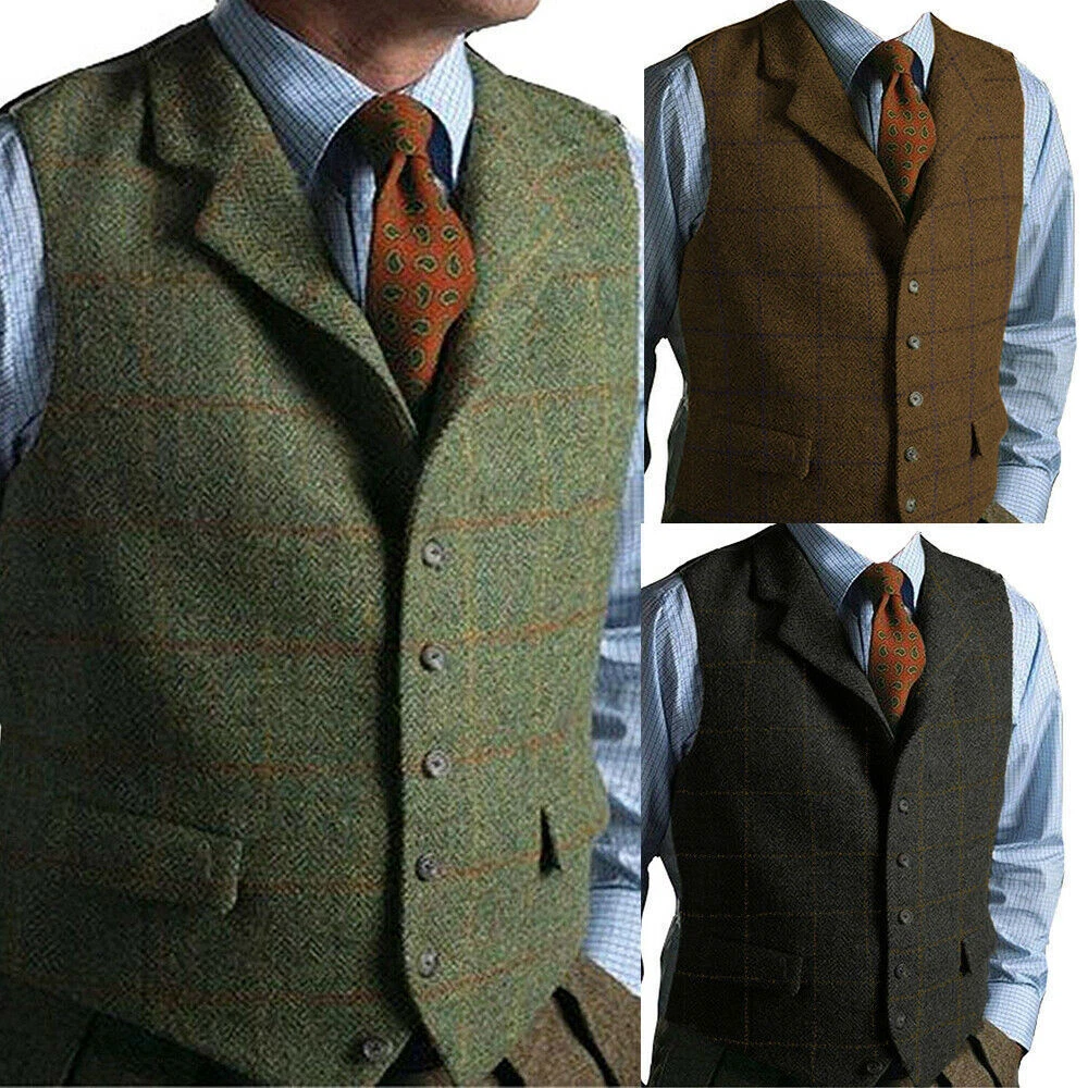 Tweed vests for best sale groomsmen