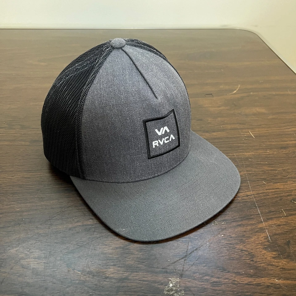 RVCA Hat Snapback Gray Mens One Size Casual Logo Comfort - Image 3 of 4