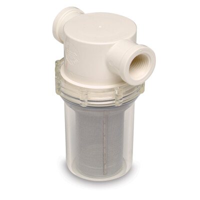 SHURFLO 1/2'' RAW WATER STRAINER W/ BRACKET & FITTINGS