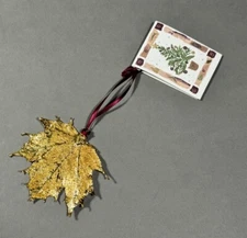 The Language of Leaves Gold Gilt 18k Plated REAL Maple Leaf Ornament