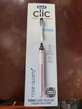 Oral-B CLIC Manual Toothbrush Rose Quartz Handle with White Brush Head