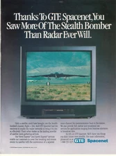 Stealth Bomber Mailden Flight 1989 Ad- GTE Spacenet