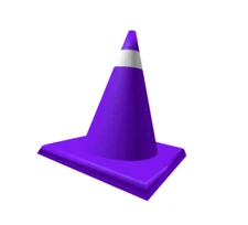 ROBL0X Toys PURPLE Traffic Cone RARE Hat Toy Code ONLY *Sent in Messages*