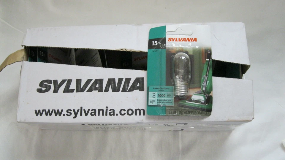 Sylvania 15W Tubular Light Bulb T7 Indicator Clear Bulb Lamp E17 Lot 12 18174 - Image 4 of 4